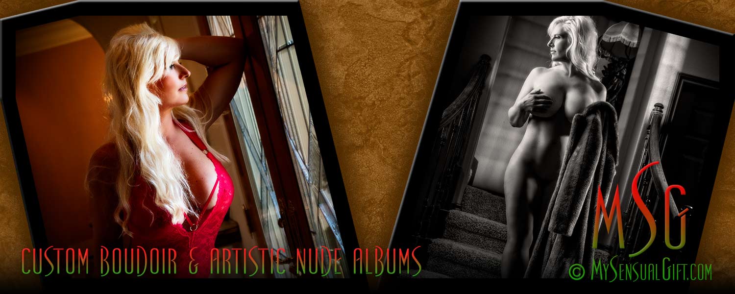 We make fine and sensual custom boudoir and nude photography albums for giving!